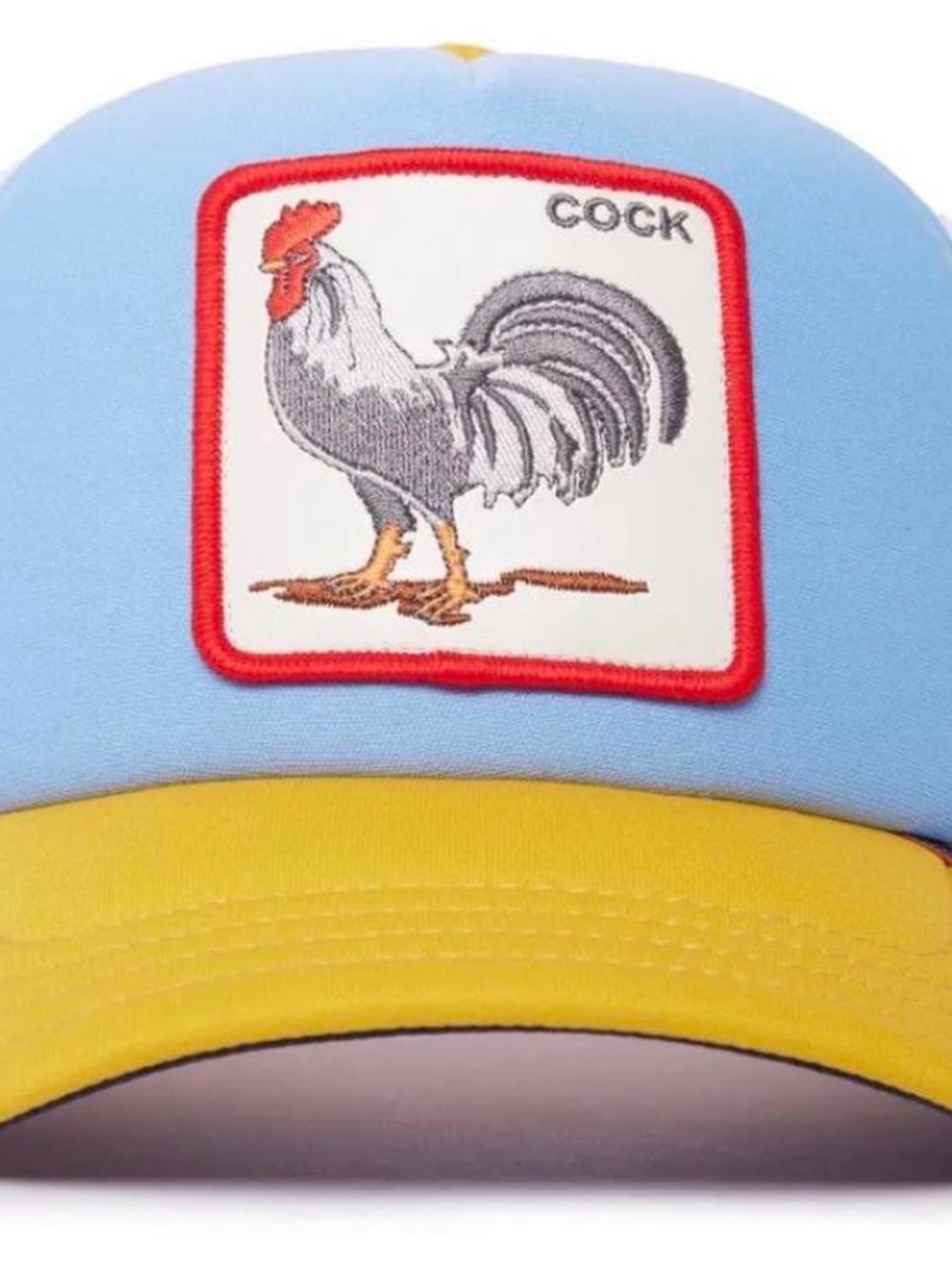 Goorin Bros Light Blue and Yellow Rooster Patch Cap